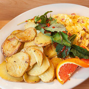 scrambled egg american breakfast takeout